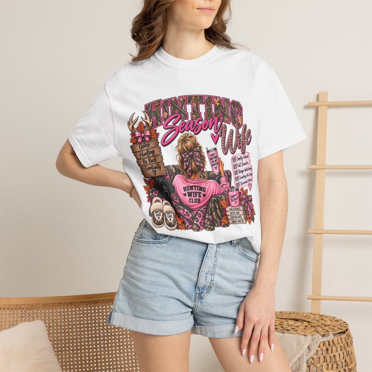 Hunting Season Wife T-Shirt – Women’s Hunting Life Graphic Tee