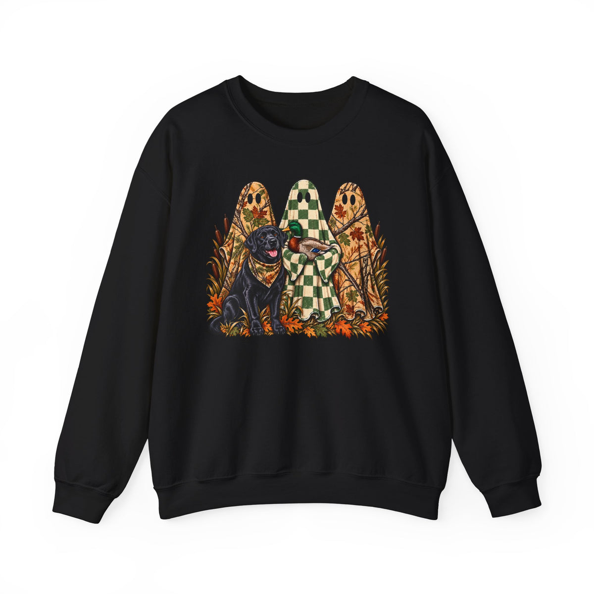 Autumn Pup & Ghosts Crewneck Sweatshirt