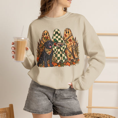 Autumn Pup & Ghosts Crewneck Sweatshirt
