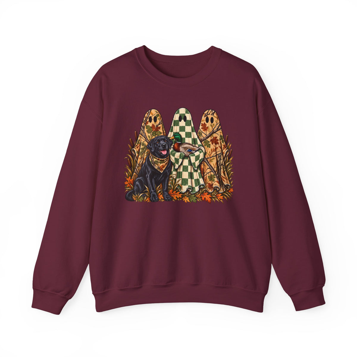 Autumn Pup & Ghosts Crewneck Sweatshirt
