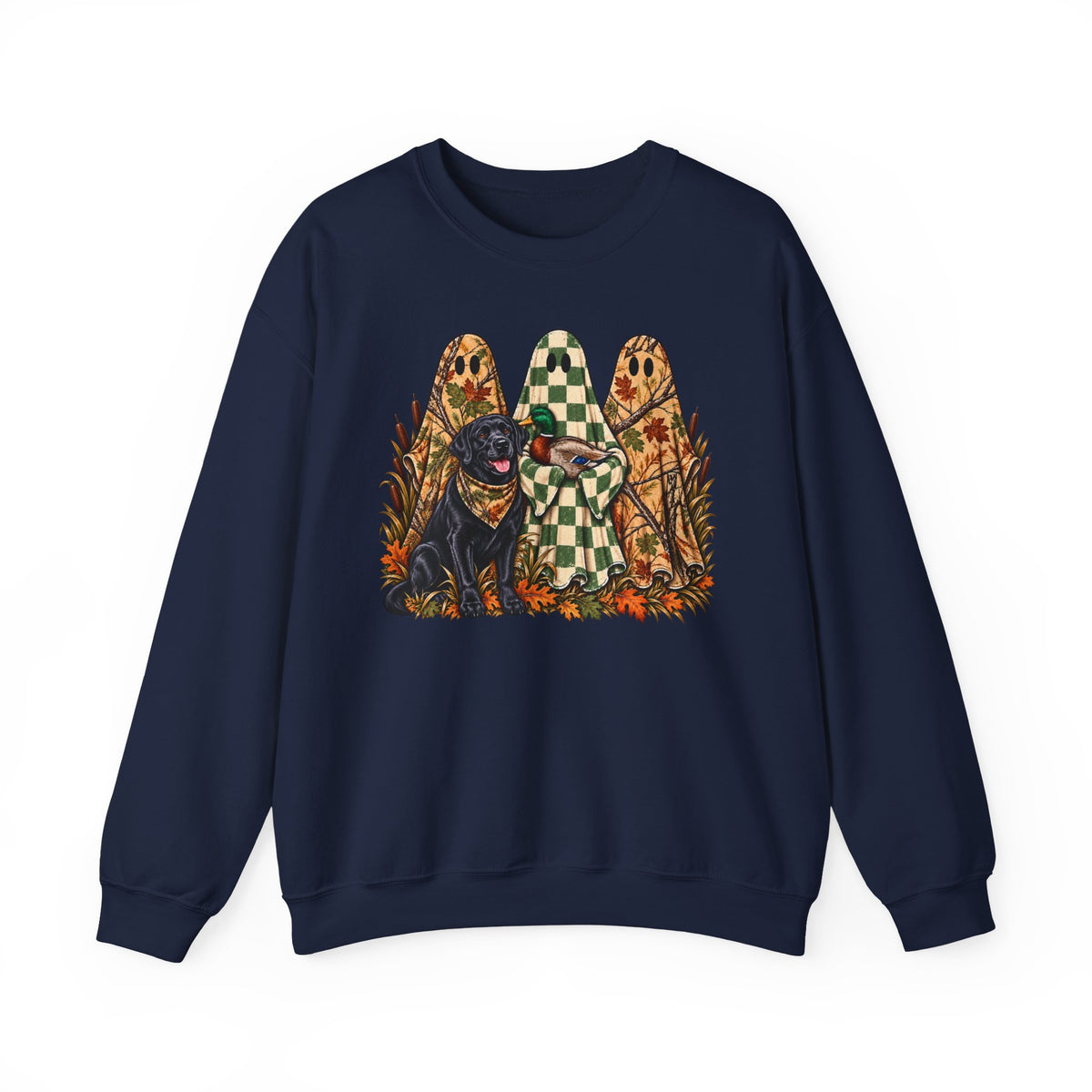 Autumn Pup & Ghosts Crewneck Sweatshirt