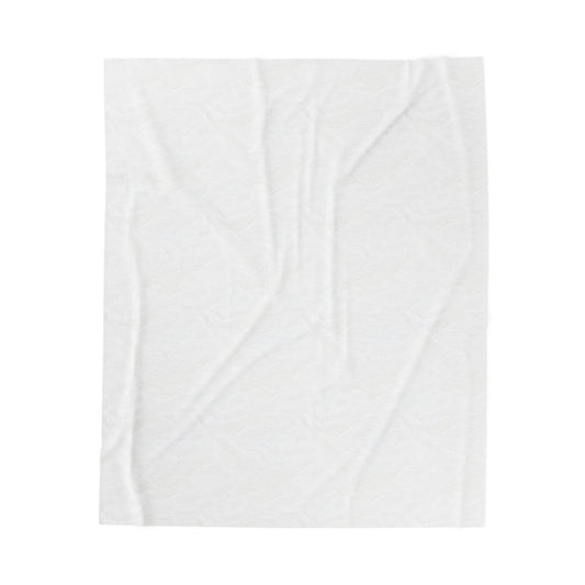 Velveteen Plush Blanket — Central Vols School Spirit Throw (Red & Blue "Vols" Pattern)