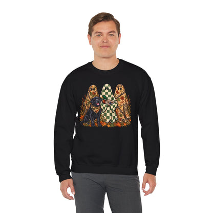 Autumn Pup & Ghosts Crewneck Sweatshirt