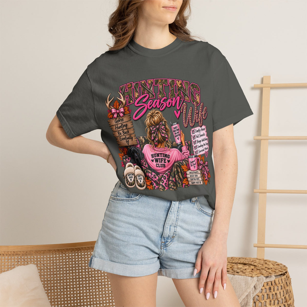 Hunting Season Wife T-Shirt – Women’s Hunting Life Graphic Tee