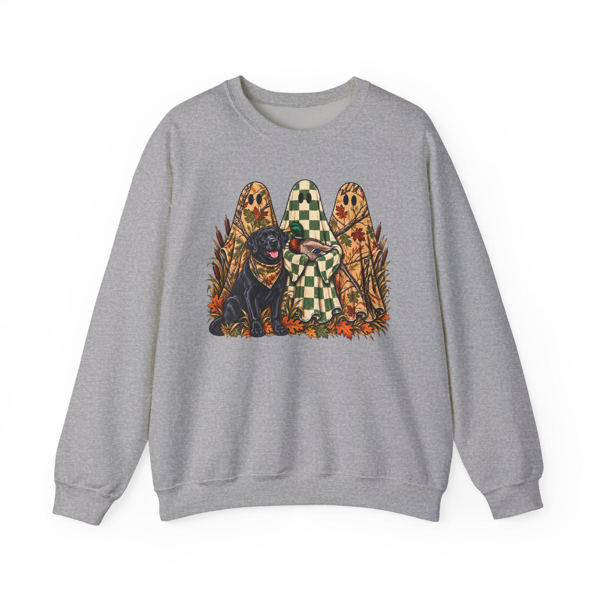 Autumn Pup & Ghosts Crewneck Sweatshirt