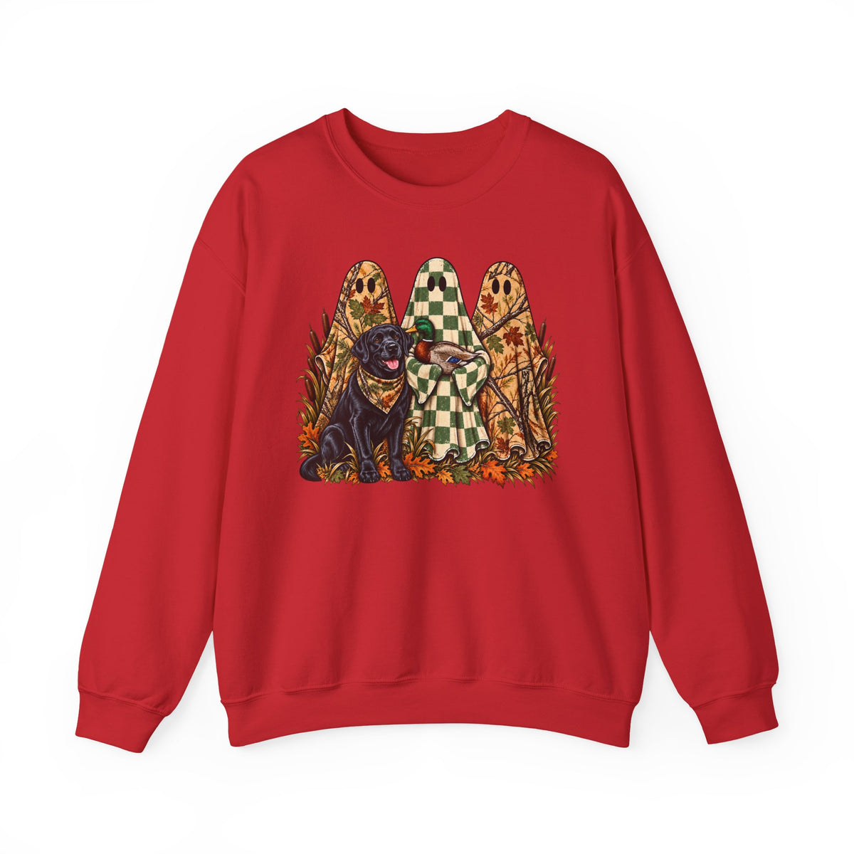 Autumn Pup & Ghosts Crewneck Sweatshirt