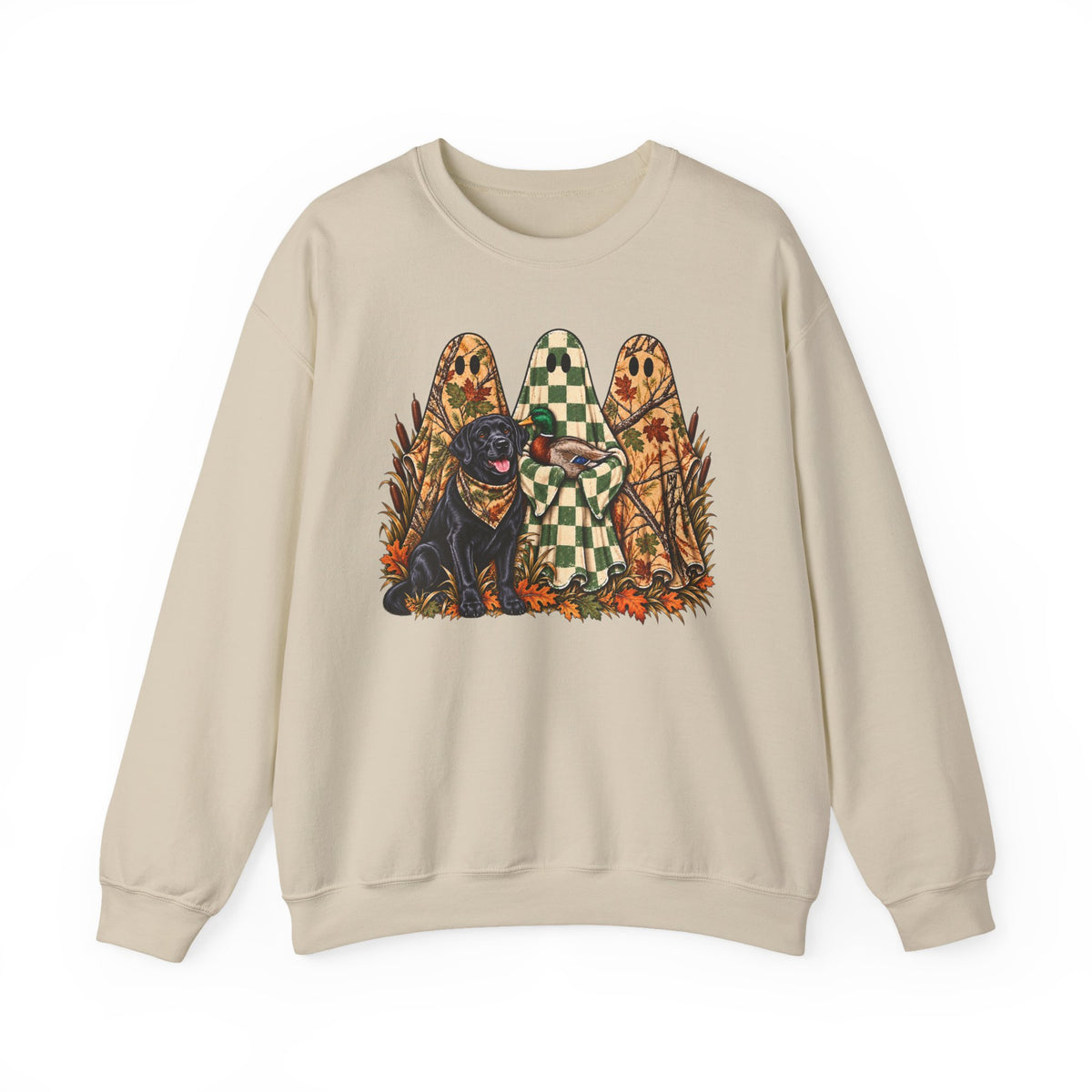 Autumn Pup & Ghosts Crewneck Sweatshirt