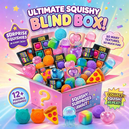 100+ style Pcs Sensory Squishy Blind Box Series, Random Cute Slow Rise Toy, Collectible Stress Ball Fidget Surprise Gift