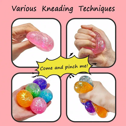 Aesthetic Jelly Bun Squishy: Solid Maltose Stress Reliever, Shiny Steamer Ornament, Trendy Adult Hobby Fidget, Bulk Gift
