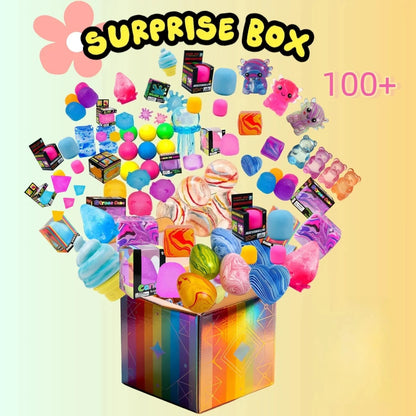 100+ style Pcs Sensory Squishy Blind Box Series, Random Cute Slow Rise Toy, Collectible Stress Ball Fidget Surprise Gift