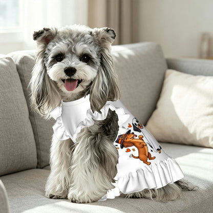 Ruffle Hem Dog Dress- Halloween